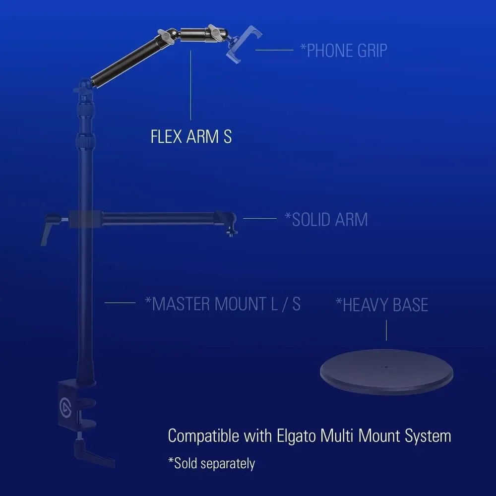 Elgato Flex Arm S 2-Section Articulated arm for Cameras, Lights and More NEW